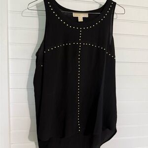 MICHAEL Michael Kors Black Embellished Tank Top’s White